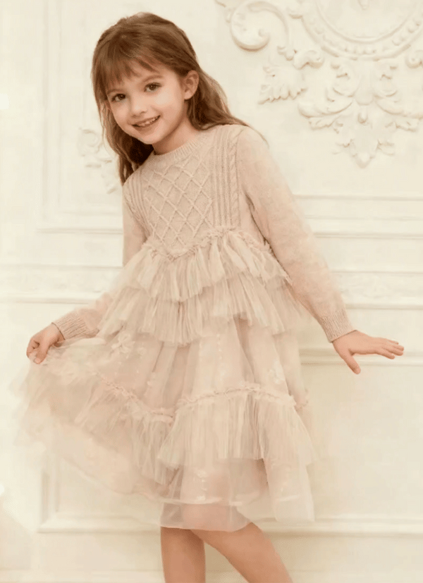 Balabala ガール キッズ カジュアル ウールコットン ブレンド ドレス