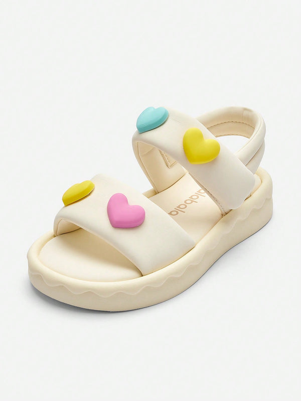 Balabala Children's Sandals Girls' Shoes 2024 Summer New Beach Shoes Sweet Gentle Cute Fashionable