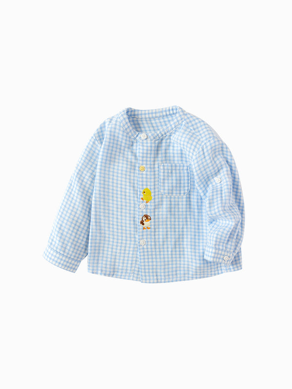 balabala Baby Boy Have Fun Style Woven Long Sleeve Shirt