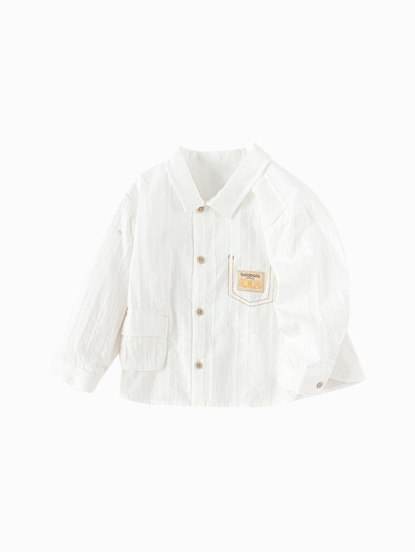 Off-white Baby Boy Woven Long Sleeve Shirt