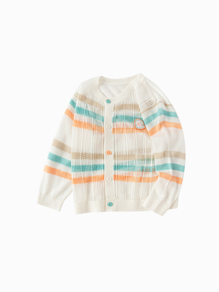 White Yellow Baby Boy Wool Cardigan