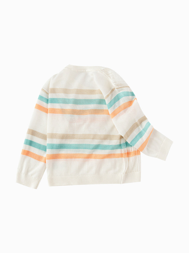 White Yellow Baby Boy Wool Cardigan