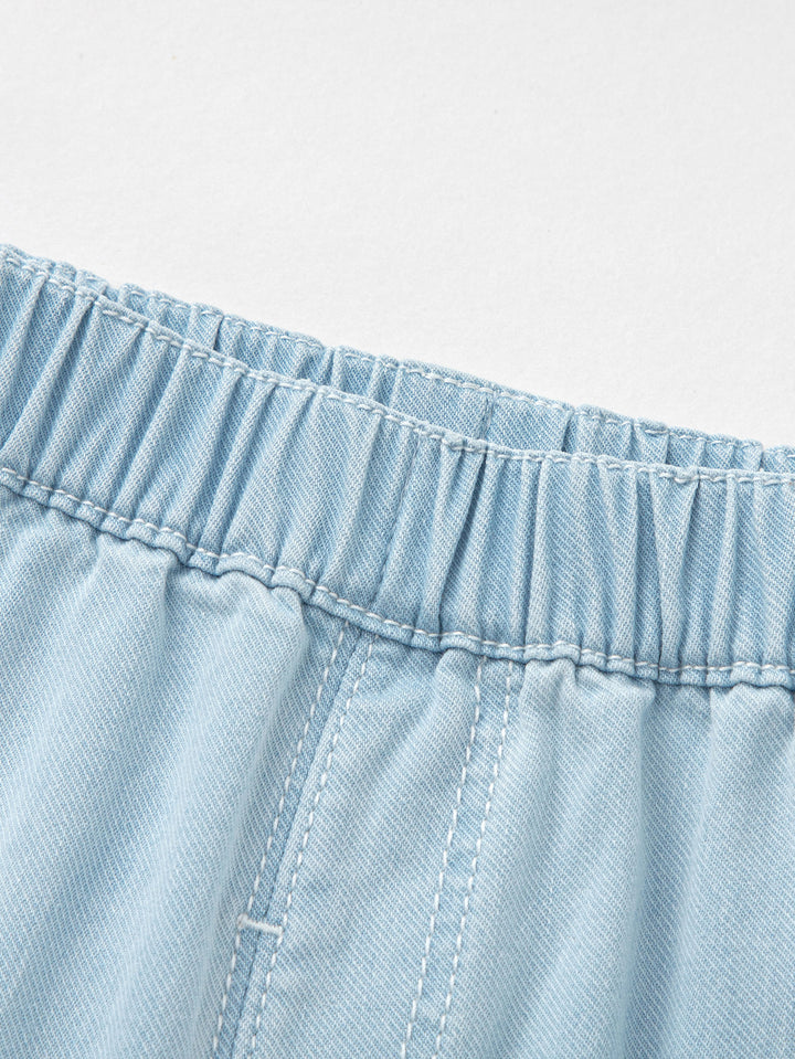 Denim Light Blue Baby Girl Denim Trousers