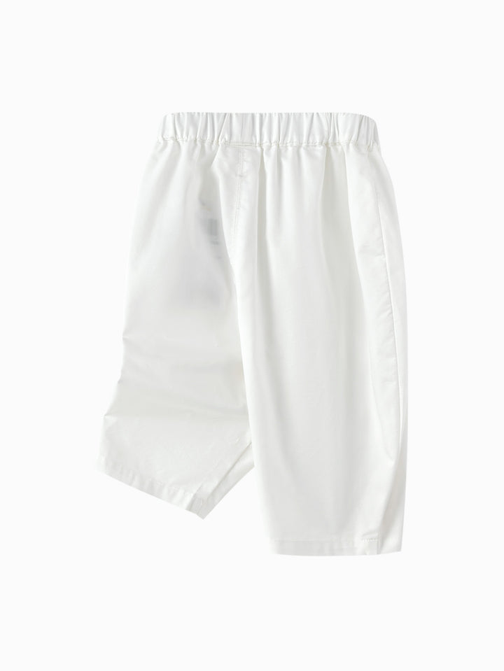 Raw White Baby Girl Woven Trousers