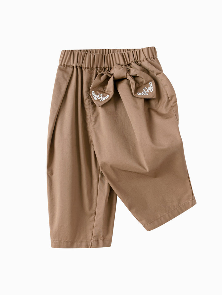 Coffee Baby Girl Woven Trousers