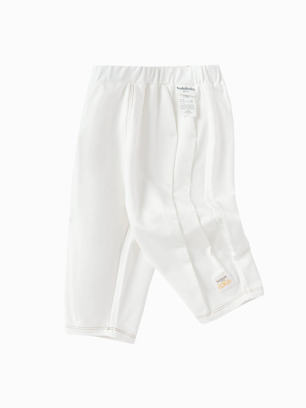 Raw White Baby Boy Knit Trousers