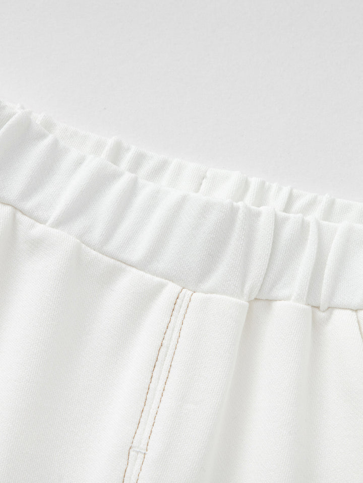 Raw White Baby Boy Knit Trousers