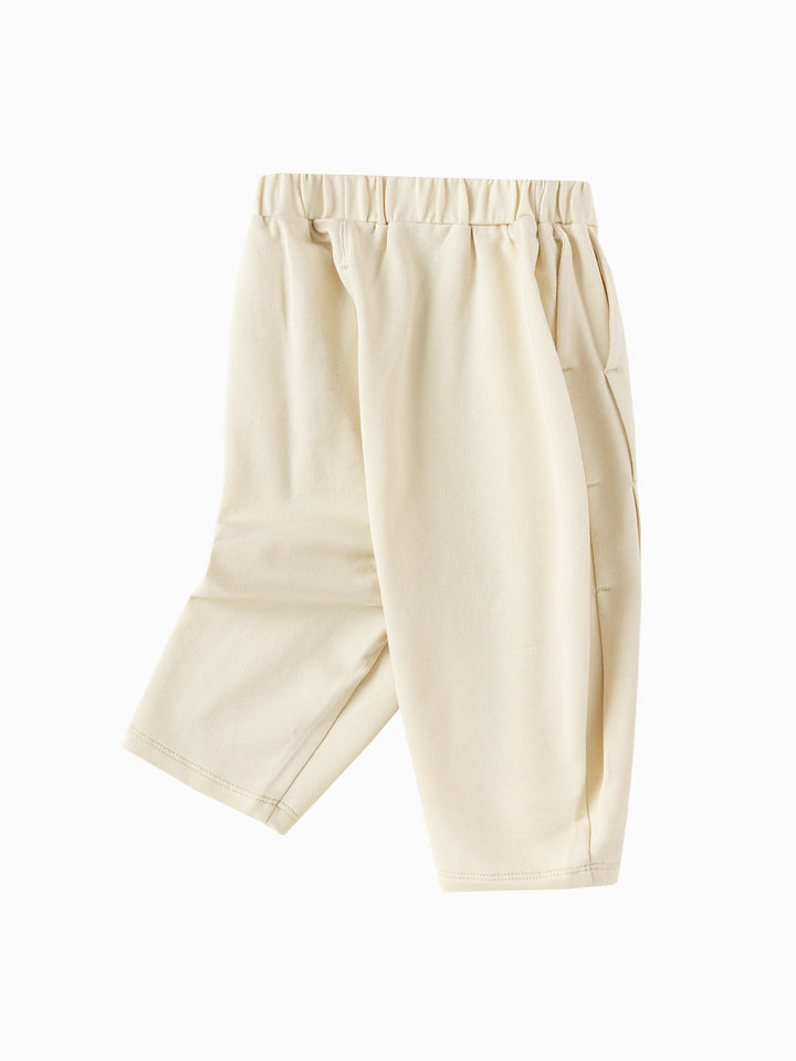 Light Camel Gray Baby Boy Knit Trousers