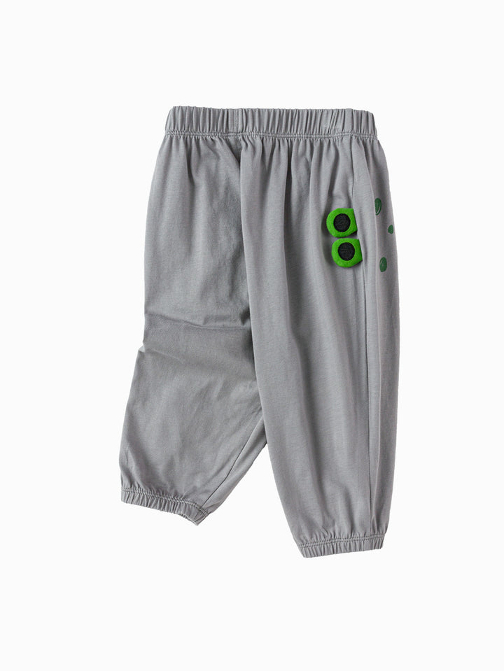 Pink Gray Baby Unisex Knit Trousers