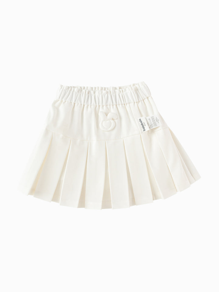 Raw White Baby Girl Woven Shorts