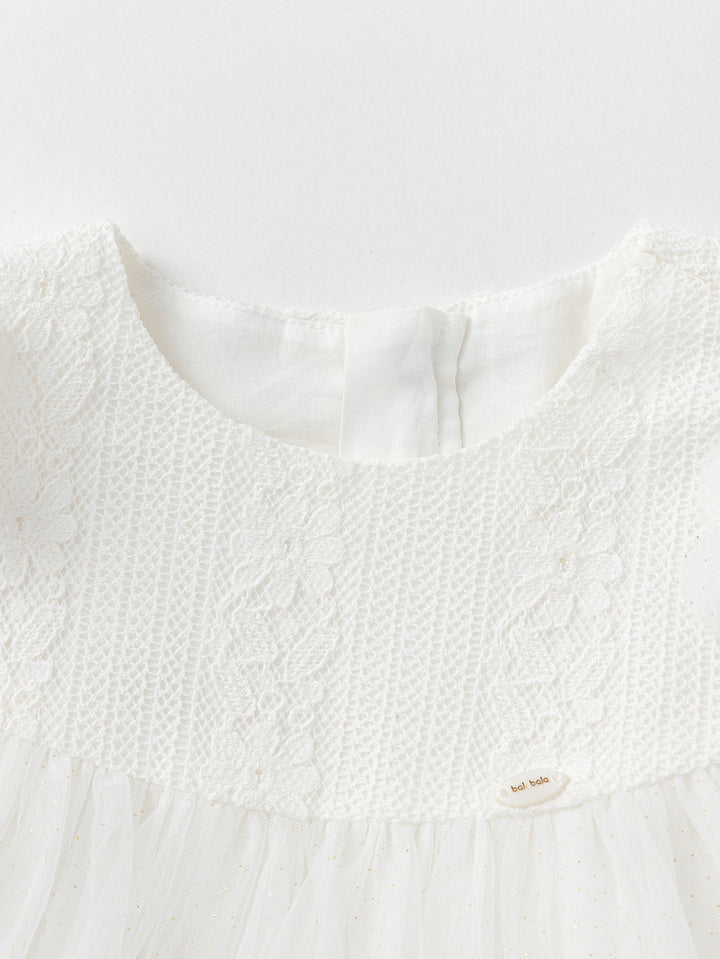 Off-white Baby Girl Woven Dress