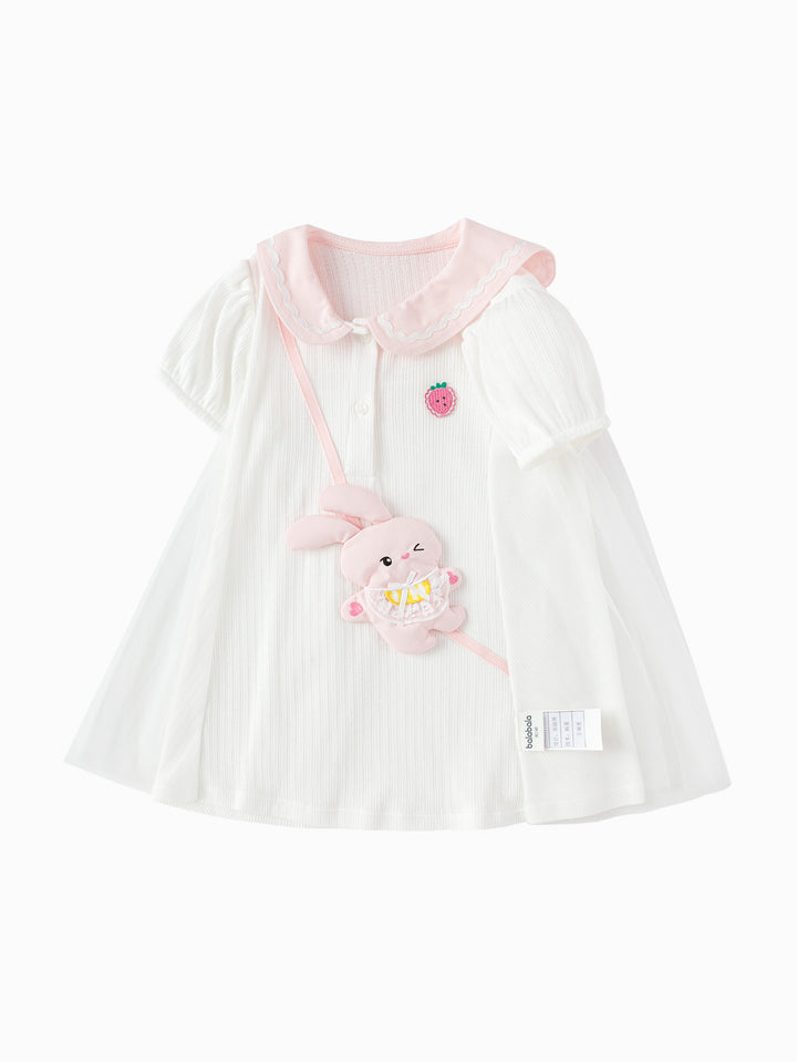 Raw White Baby Girl Knit Dress