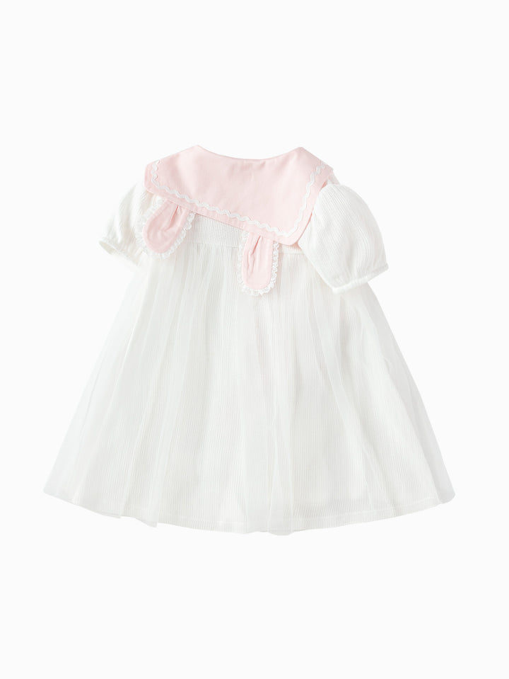 Raw White Baby Girl Knit Dress