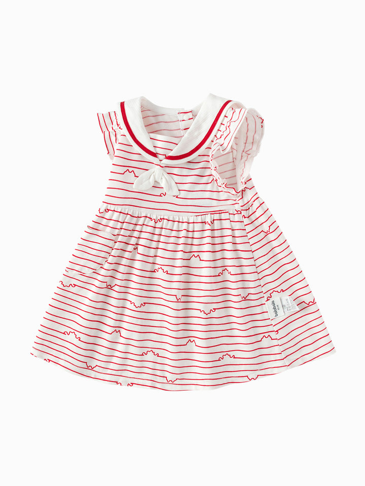 Red White Baby Girl Knit Dress