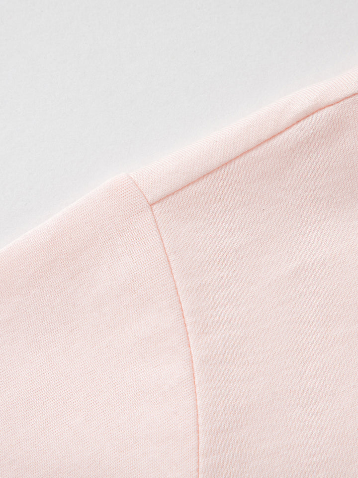 Visions Pink Baby Girl Round V-Neck Short Sleeve T-Shirt