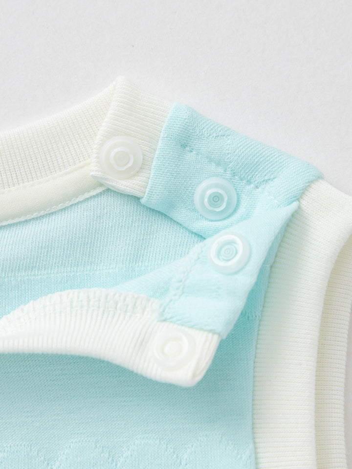 Powder Blue Baby Unisex Knit Jumpsuit