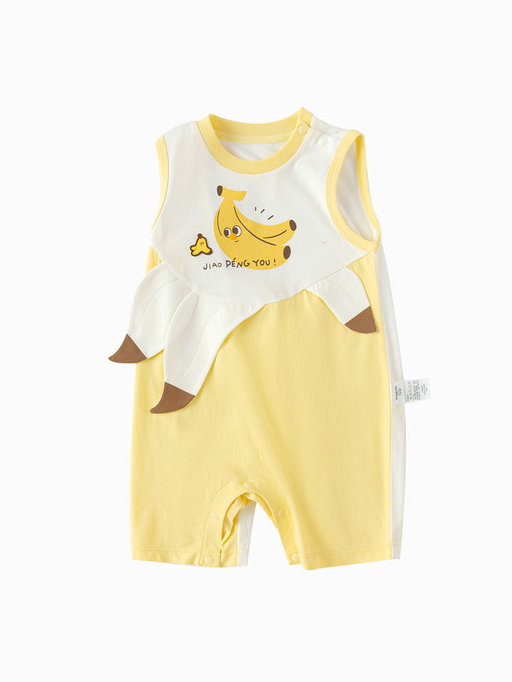 Light Yellow Baby Unisex Knit Jumpsuit