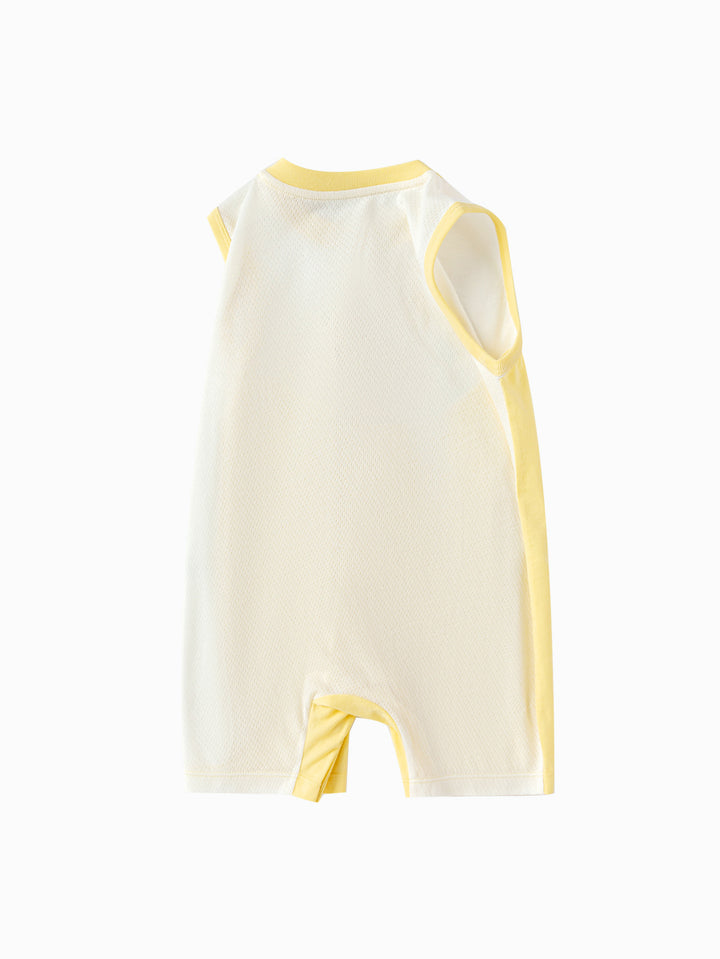 Light Yellow Baby Unisex Knit Jumpsuit