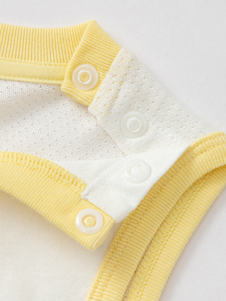 Light Yellow Baby Unisex Knit Jumpsuit