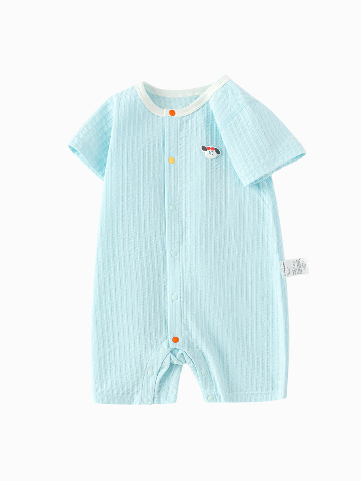 Blue Baby Unisex Underwear Suit In A Straight Open Jumpsuit