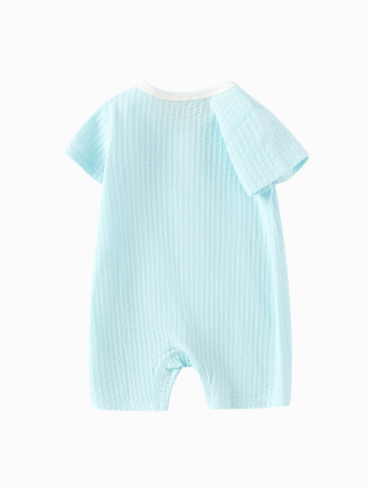 Blue Baby Unisex Underwear Suit In A Straight Open Jumpsuit