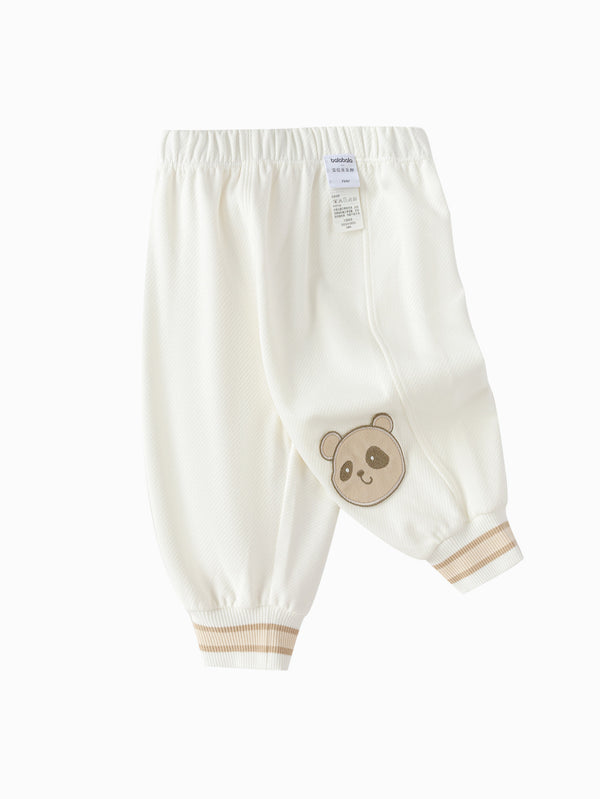 Vêtements unisexes pour bébé Pantalon panda blanc cassé