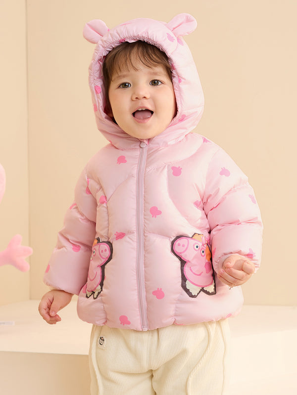 [ IP-Peppa Pig ] Balabala Chaqueta de plumón unisex para bebé