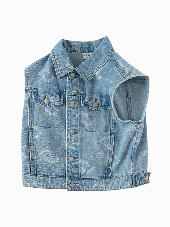 Denim Medium Blue Vest