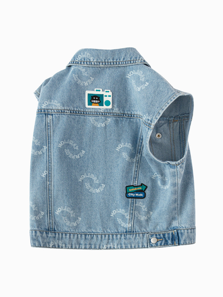 Denim Medium Blue Vest