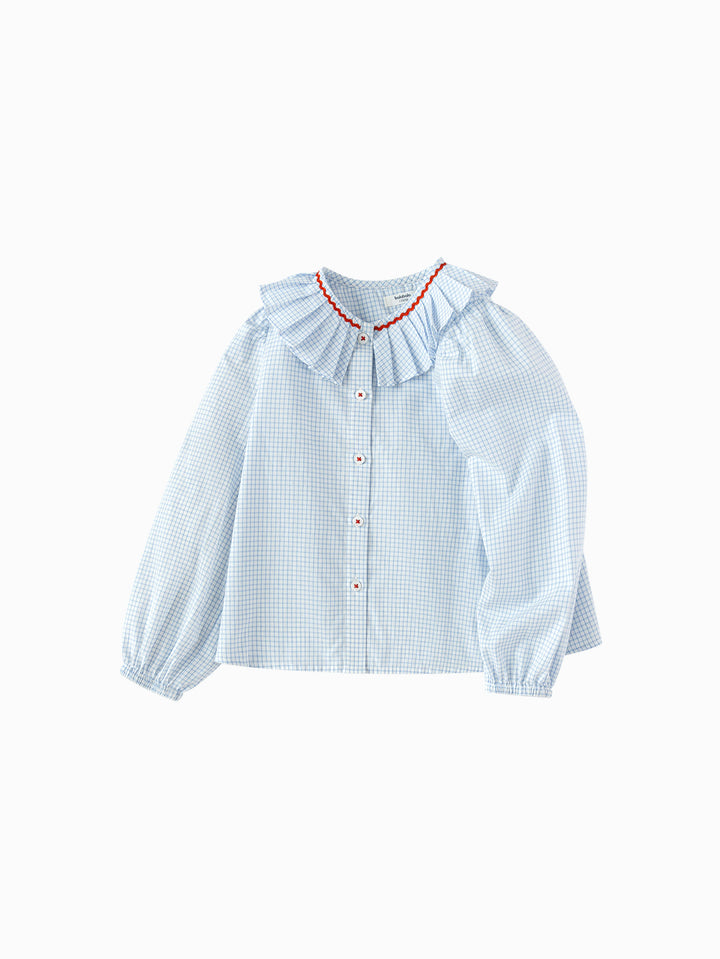 White Blue Long Sleeve Shirt