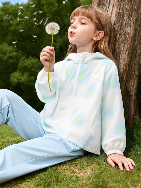 Áo 2025 Mùa xuân cô gái mới trẻ em dệt đồ thông thường