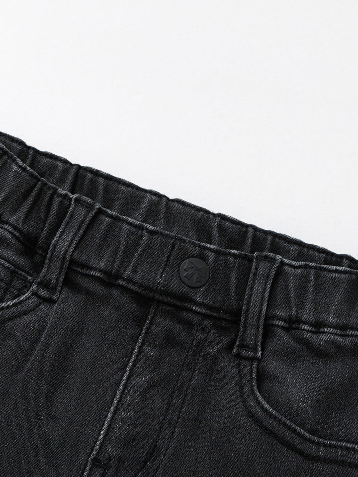 Denim Black Trousers