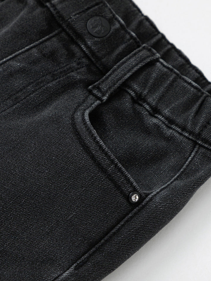 Denim Black Trousers