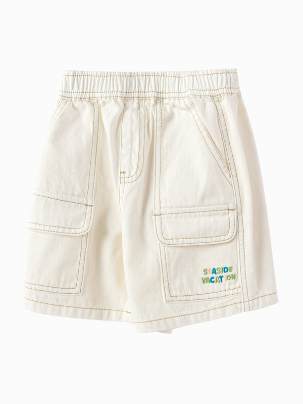 balabala Toddler Boy Explore Style Denim Mid-Length Pants