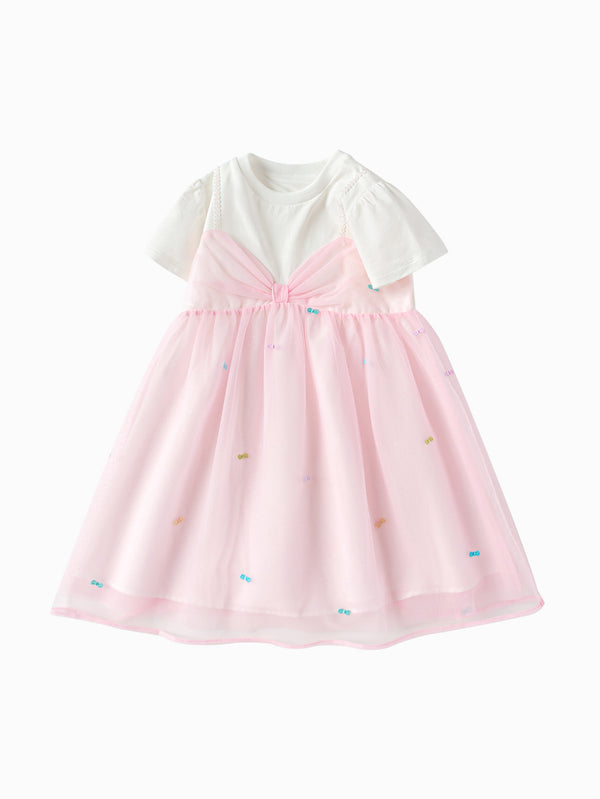 balabala Toddler Girl Have Fun Style Knitted One-Piece Dress