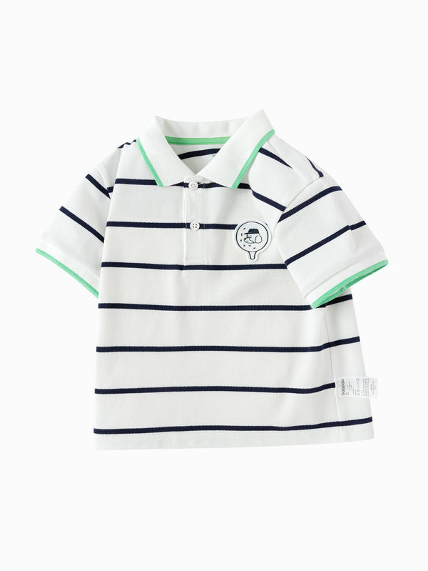 balabala Toddler Boy Have Fun Style Lapel Short Sleeve T-Shirt