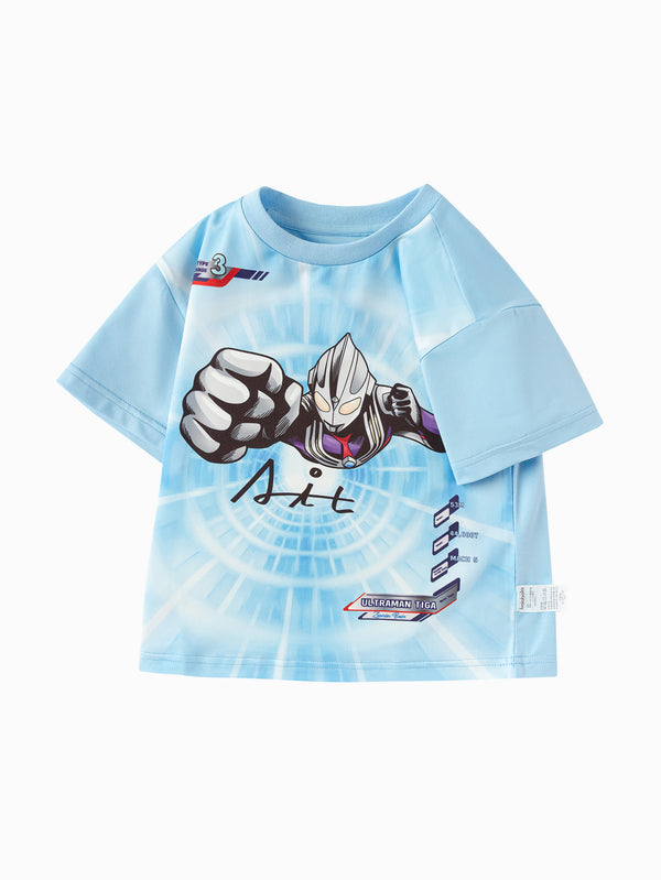 balabala Toddler Boy Have Fun Style Round V-Neck Short Sleeve T-Shirt