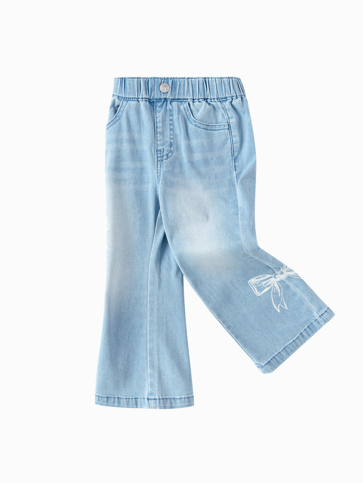 Denim Light Blue Baby Girl Denim Trousers