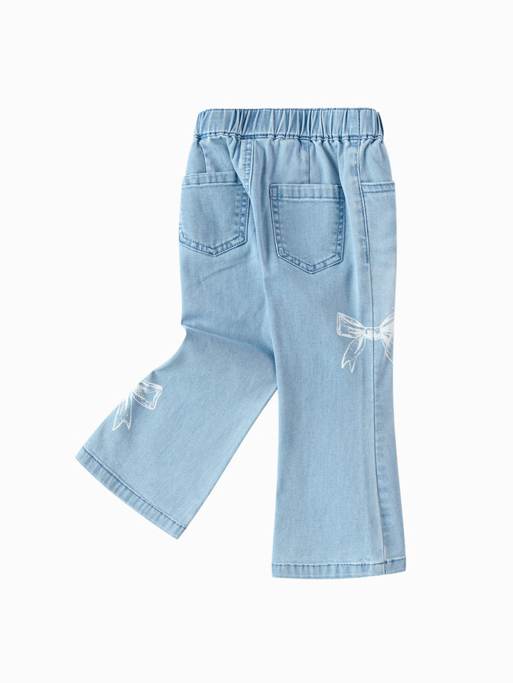 Denim Light Blue Baby Girl Denim Trousers