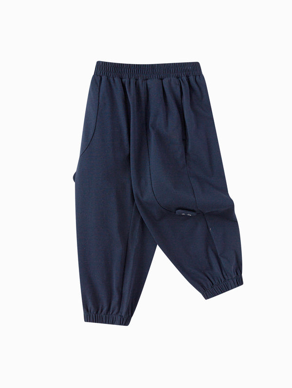 Dark Blue Baby Boy Knit Trousers