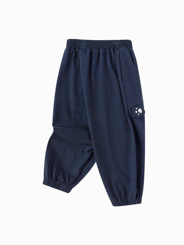 Dark Blue Baby Boy Knit Trousers