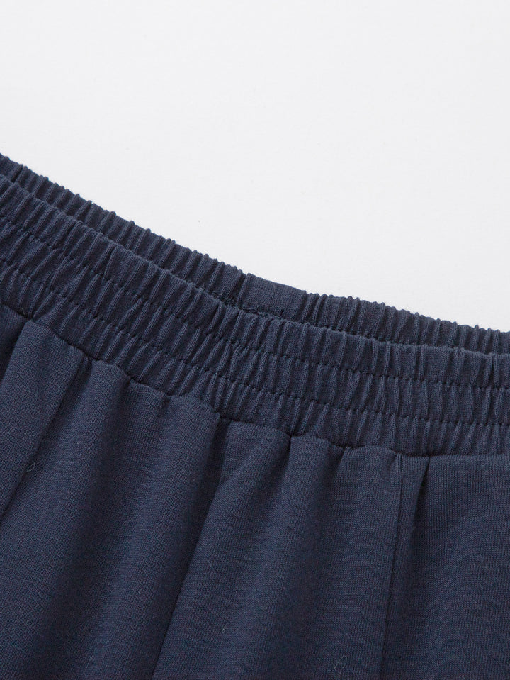 Dark Blue Baby Boy Knit Trousers