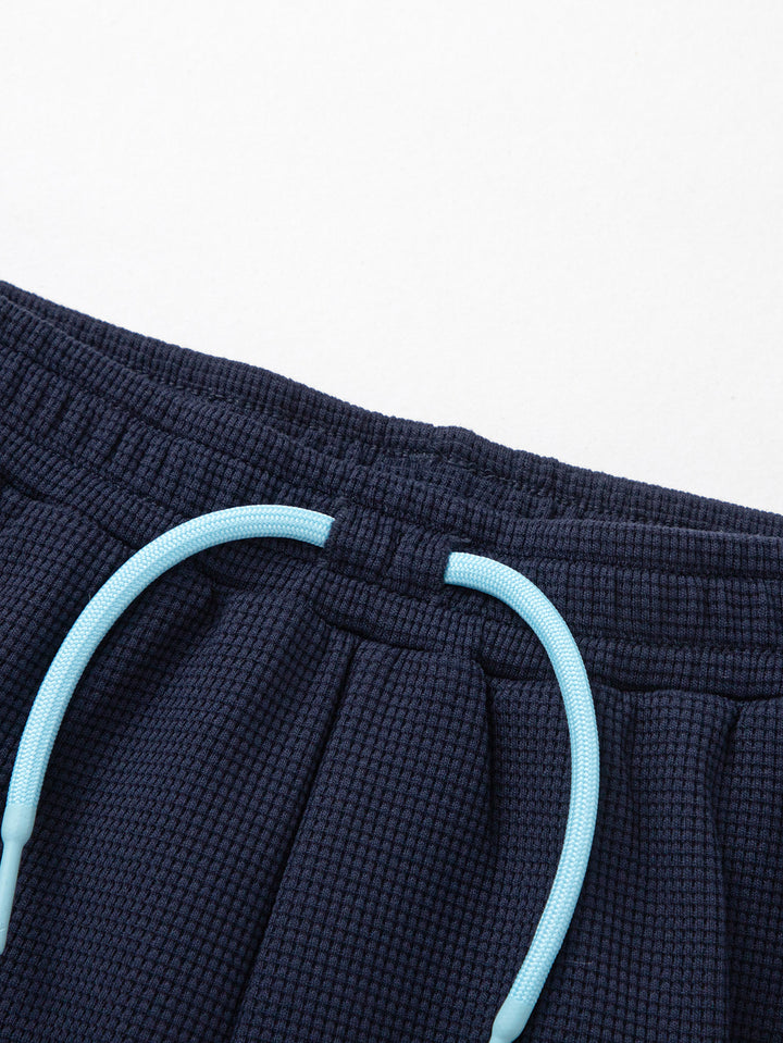 Dark Blue Baby Boy Knit Middle Pants