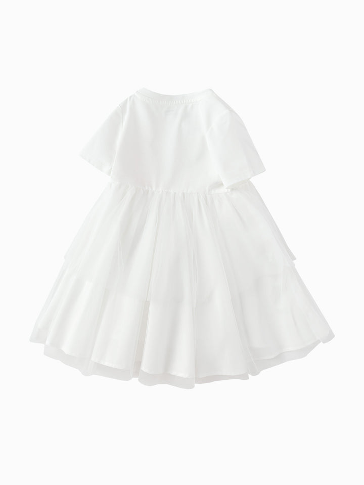 Raw White Baby Girl Knit Dress