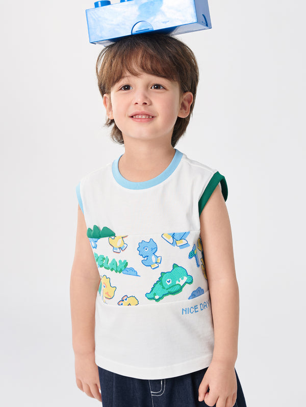 Trẻ mới biết đi Vest khủng long