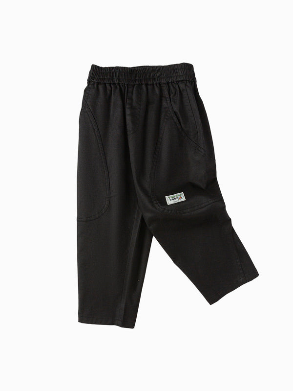 Pantalon noir uni tendance pour garçon