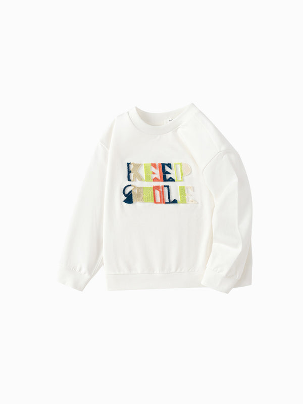 Boy Trend Scenarios White Hue Letter Hoody