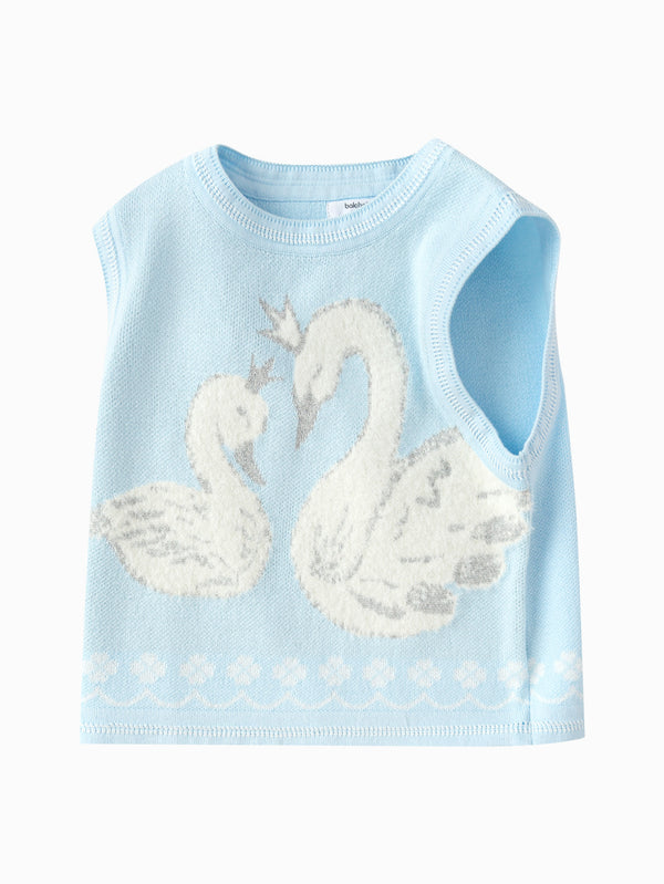 Girl Trend Scenarios Powderblue Swan Vest