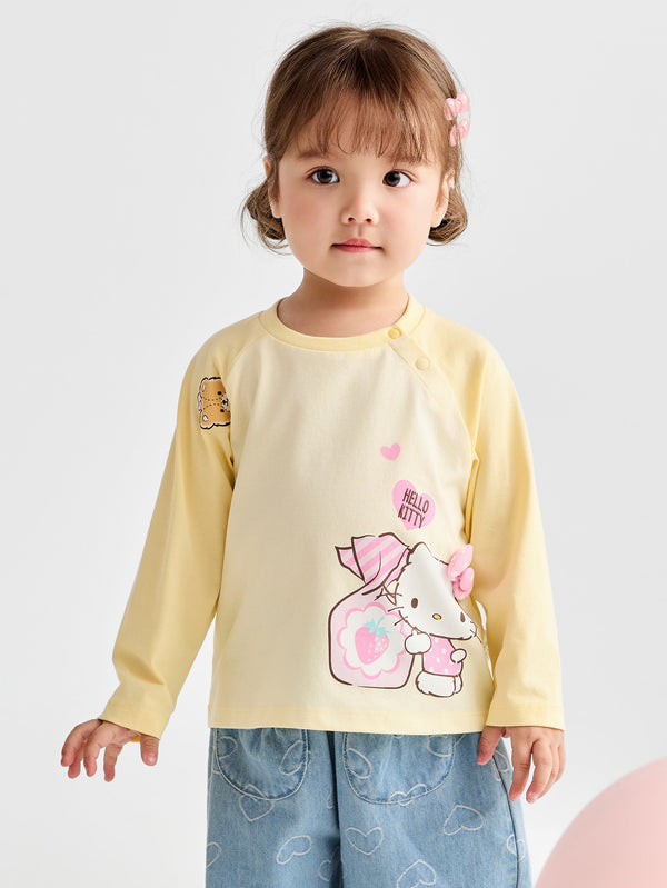 [Ip-sanrio] Balabala Girl Camiseta de manga larga para niños pequeños