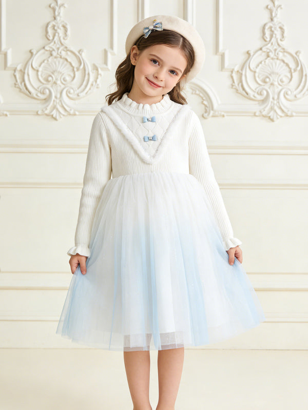 فستان بالابالا فتاة طويلة الأكمام